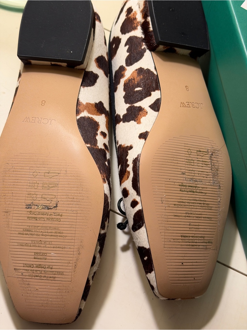 J. Crew Cow-Print Ballet Flats in Brown and White size 8 - Picture 3 of 4